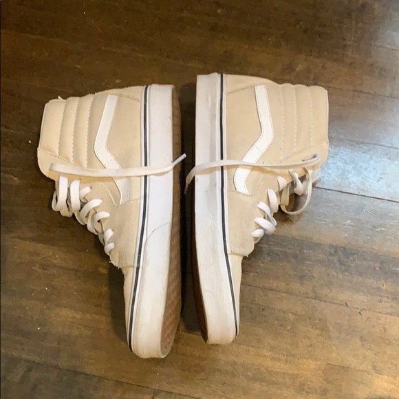 Cream/Off white high top Vans - Picture 4 of 4